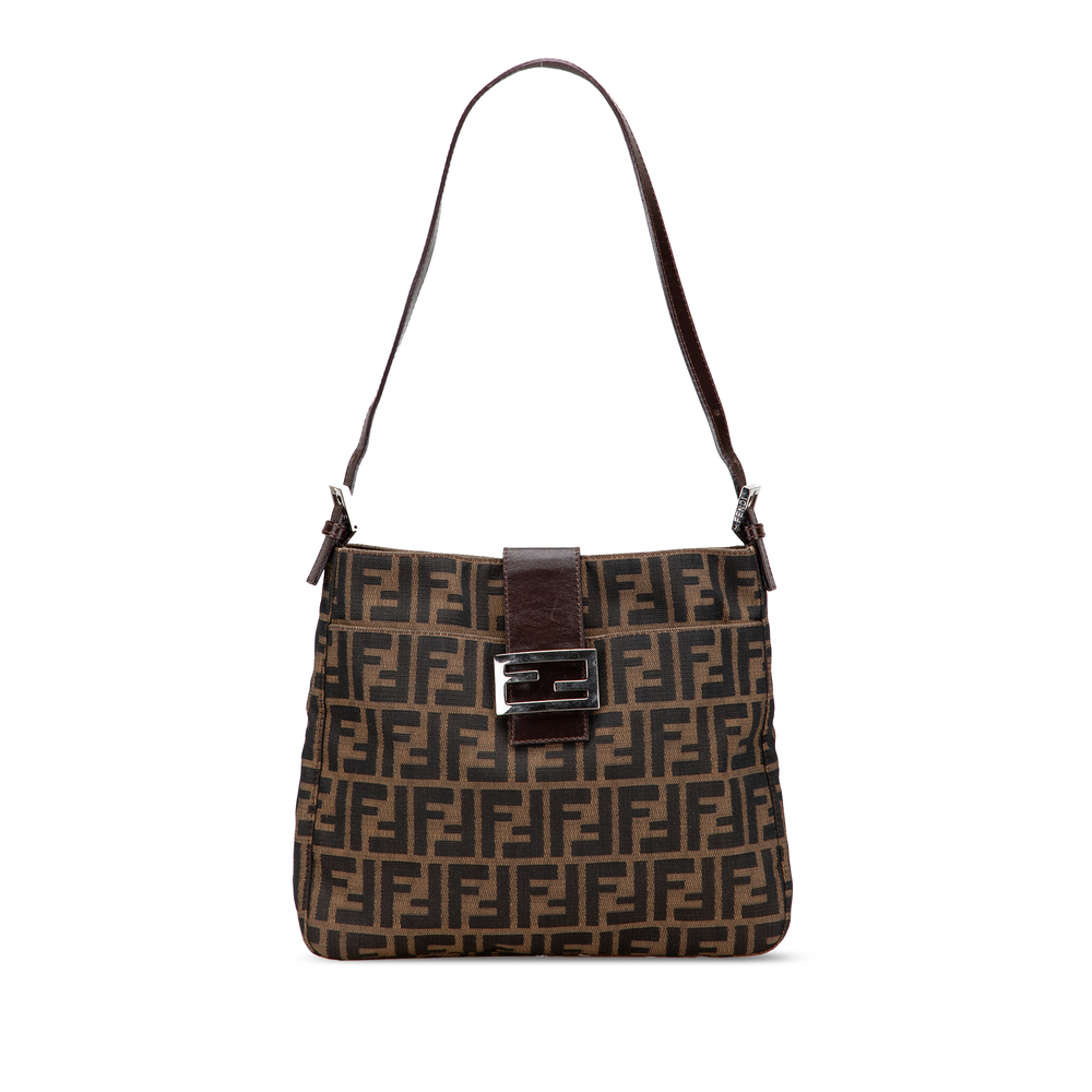 Pre-Loved Fendi Zucca Canvas Shoulder Bag